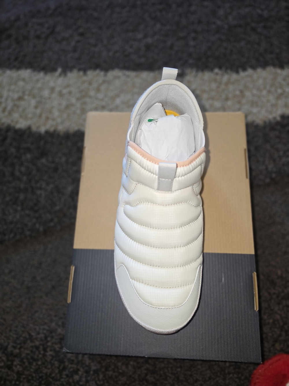Teva White Quilted Slip-On Sneaker with Light Pink Trim